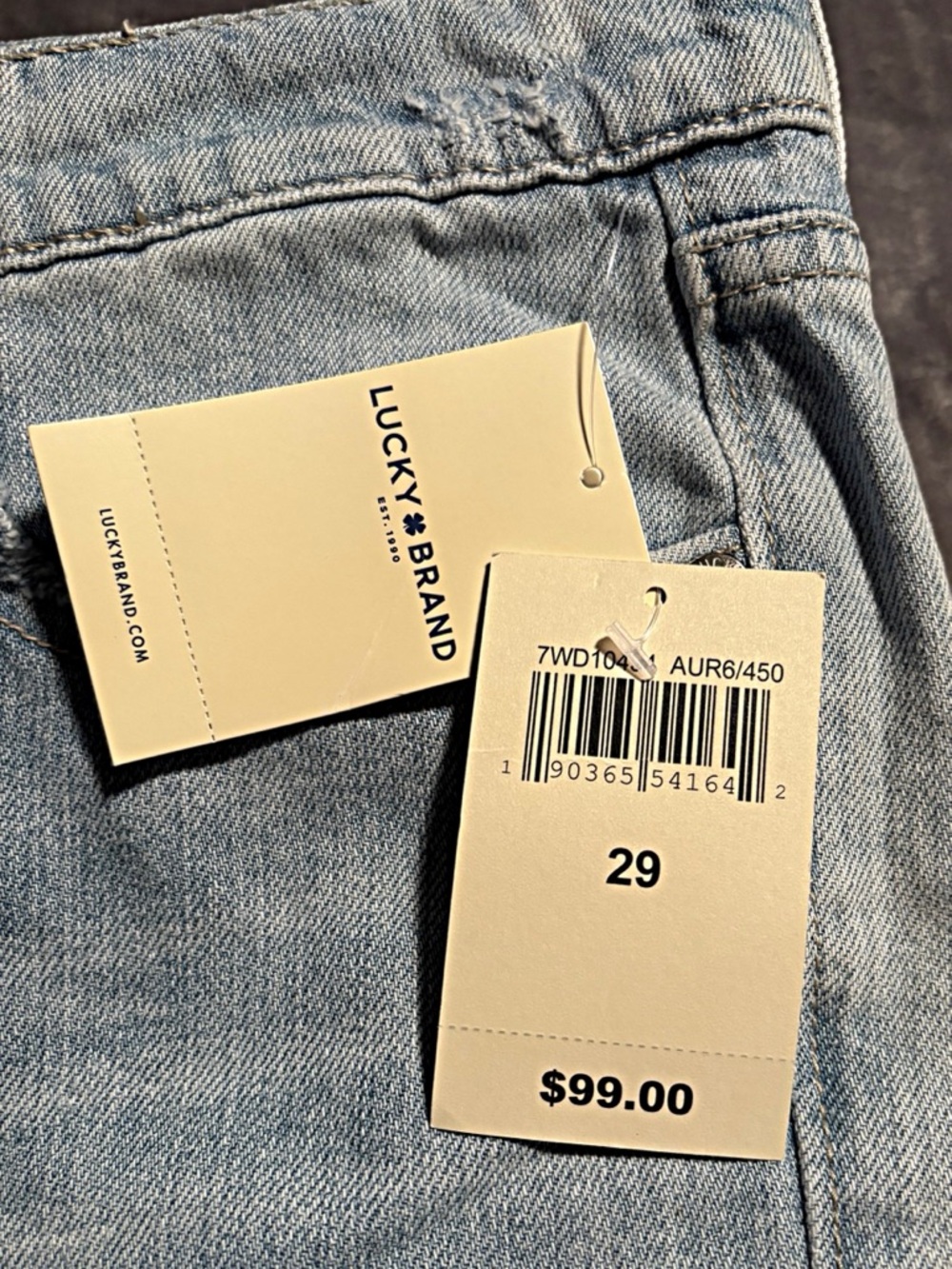 Lucky Brand Light Blue Distressed Boyfriend Jeans with Floral Embroidery - Picture 11 of 15
